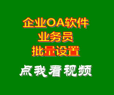 公司企業(yè)oa系統(tǒng)_業(yè)務員批量設置