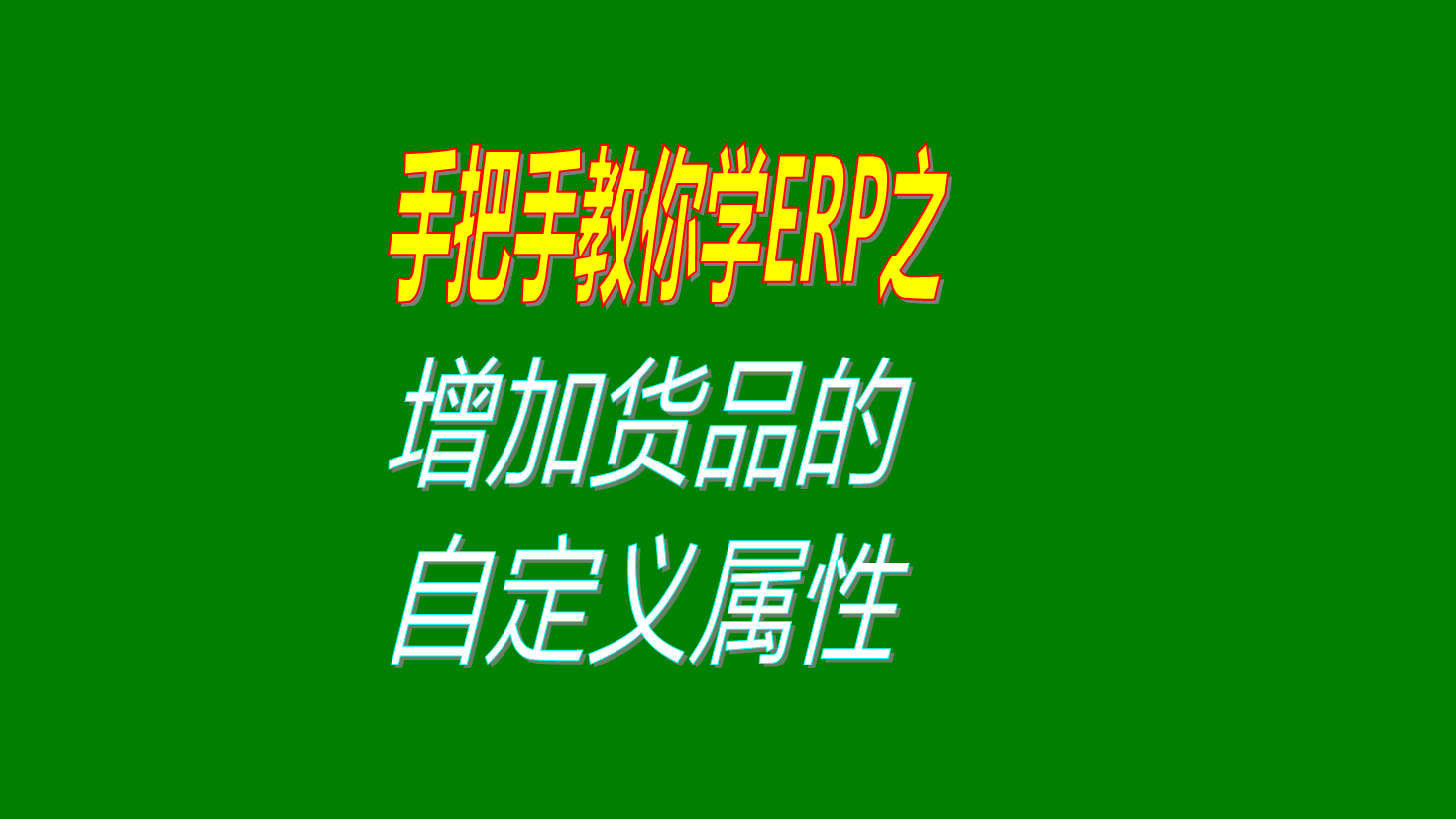 在ERP管理軟件的貨品資料庫(kù)里增加商品自定義項(xiàng)目屬性的方法